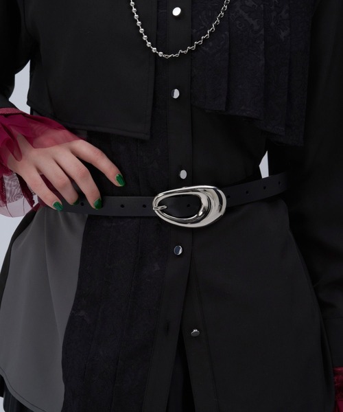 HARE（ハレ）の「ヘンケイバックルベルト(HARE)（ベルト・レディース・ブラック/グレー・FREE）」の21枚目の写真