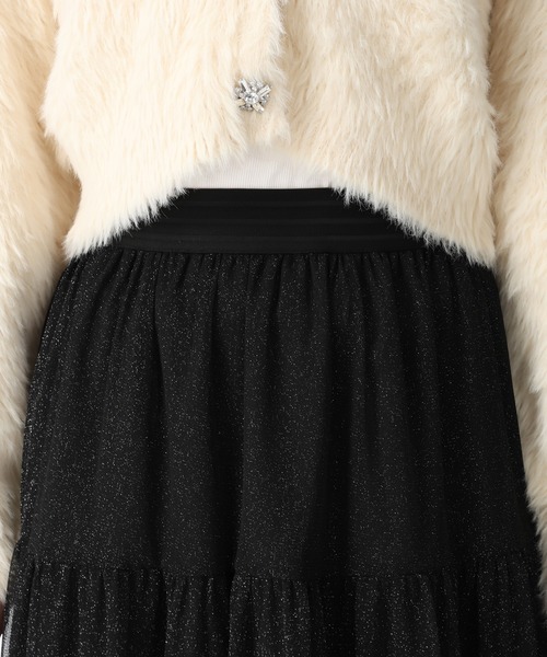 31 Sons de mode(トランテアン ソン ドゥ モード)の「2025秋冬新作 チュールラメティアードスカート(スカート・レディース・グレー/ベージュ/ブラック・フリ-)」の12枚目の写真