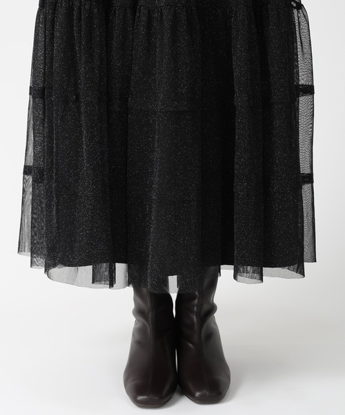 31 Sons de mode(トランテアン ソン ドゥ モード)の「2025秋冬新作 チュールラメティアードスカート(スカート・レディース・グレー/ベージュ/ブラック・フリ-)」の14枚目の写真