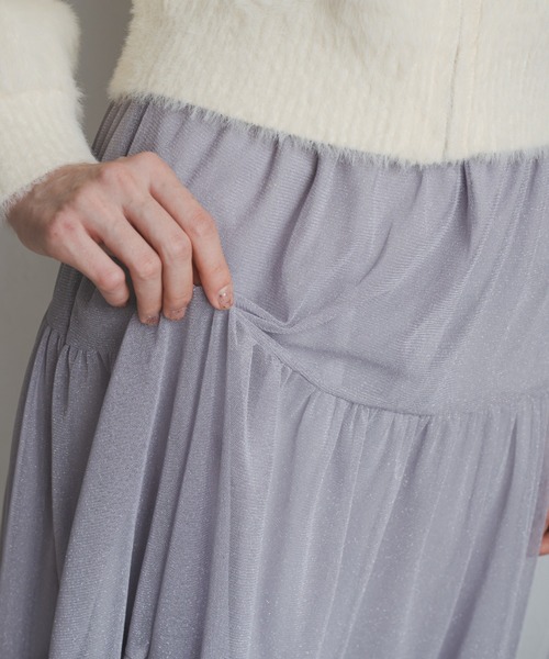 31 Sons de mode(トランテアン ソン ドゥ モード)の「2025秋冬新作 チュールラメティアードスカート(スカート・レディース・グレー/ベージュ/ブラック・フリ-)」の17枚目の写真