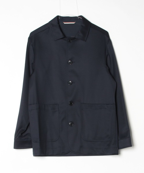 BOSS(ボス)の「リラックスフィット オーバーシャツ バージンウールサージ(その他アウター・メンズ・ダークブルー・54/44/56/50/46/48/52)」の4枚目の写真