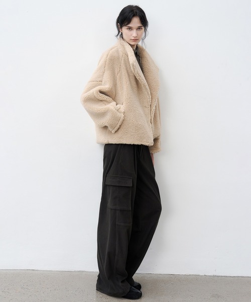 tageechita(タジチタ)の「【tageechita】コーデュロイ ミドルライズ ワイドストレート カーゴパンツ(その他パンツ・レディース・ダークブラウン・S/M/L)」の19枚目の写真