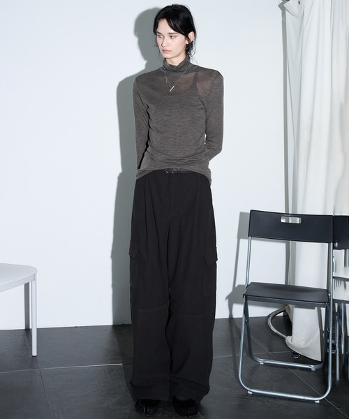 tageechita(タジチタ)の「【tageechita】コーデュロイ ミドルライズ ワイドストレート カーゴパンツ(その他パンツ・レディース・ダークブラウン・S/M/L)」の21枚目の写真