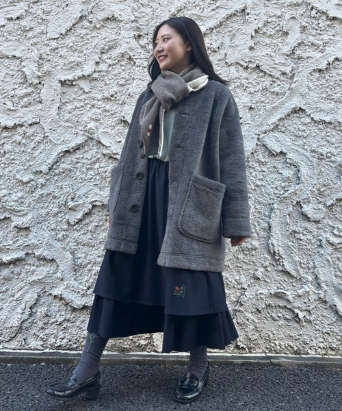 セール】ウールアクリル ウサギシルエットマフラー（マフラー）｜SUPER