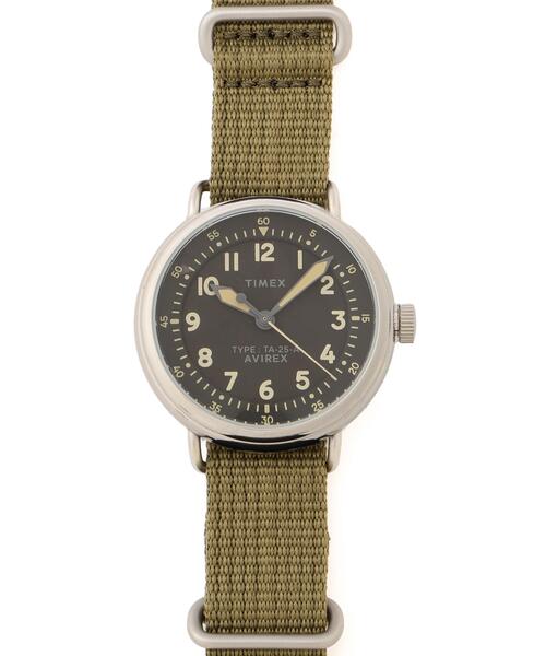 TIMEX（タイメックス）の「《AVIREX × TIMEX》TYPE-25A / タイプ 25A / アヴィレックス / タイメックス（アナログ腕時計・メンズ・ブラック/オリーブ系・F）」の7枚目の写真