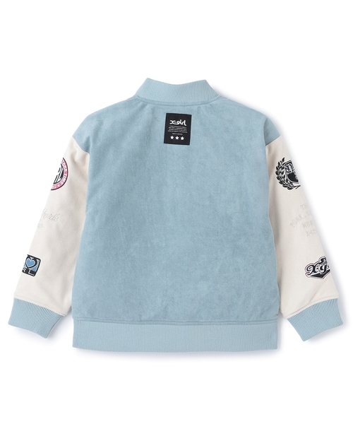 X-girl Stages(エックスガールステージス)の「袖ワッペン配色中わたブルゾン(ブルゾン・キッズ・ライトブルー/ブラック・130cm/100cm/110cm/120cm/140cm)」の13枚目の写真