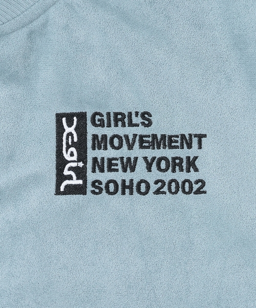 X-girl Stages(エックスガールステージス)の「袖ワッペン配色中わたブルゾン(ブルゾン・キッズ・ライトブルー/ブラック・130cm/100cm/110cm/120cm/140cm)」の9枚目の写真