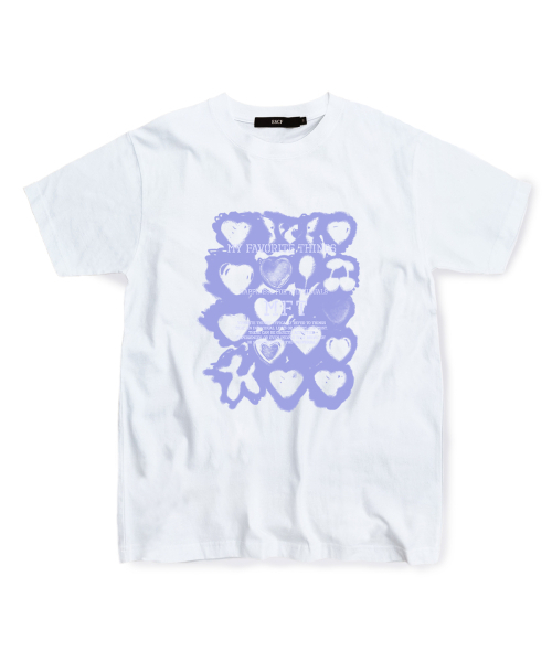 ESCAPEFROM(エスケープフロム)の「ブルーフェイバリットシングスTシャツホワイト(Tシャツ/カットソー・レディース・その他・SMALL/MEDIUM/LARGE)」の1枚目の写真