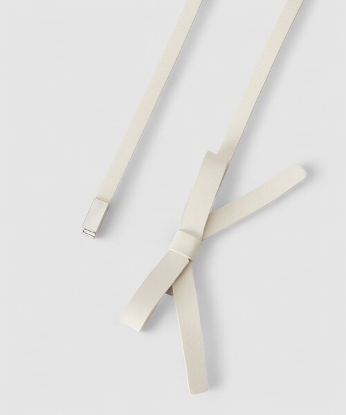 ANAYI（アナイ）の「リボンスライドベルト（ベルト・レディース・オフホワイト/ブラック・FREE）」の6枚目の写真