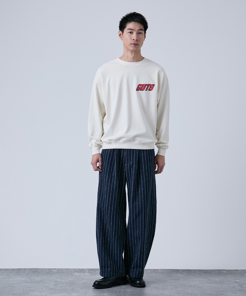 B.C STOCK(ベーセーストック)の「【GOOD OLD SHOP】コンパクト クルーネックスウェット(スウェット・メンズ・ホワイト/ブラック/ネイビー・MEDIUM/LARGE)」の8枚目の写真