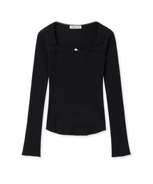 Midnight Move（ミッドナイトムーブ）の「2 lace t (black)（Tシャツ/カットソー・レディース）」