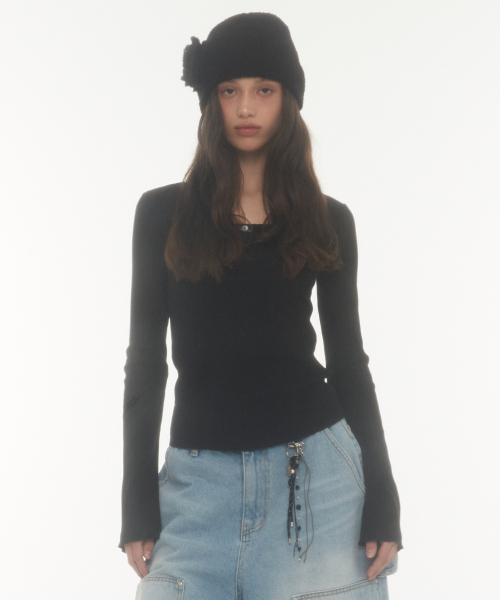 Midnight Move(ミッドナイトムーブ)の「2 lace t (black)(Tシャツ/カットソー・レディース・その他・FREE)」の4枚目の写真