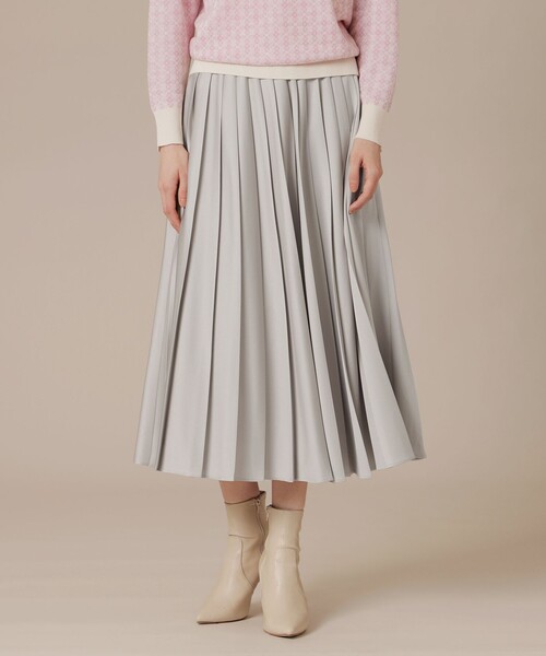 MACKINTOSH LONDON(マッキントッシュ ロンドン)の「【Precious12月号】ハンマーサテンプリーツスカート(スカート・レディース・グレー系その他/ブルー・36/38)」の2枚目の写真