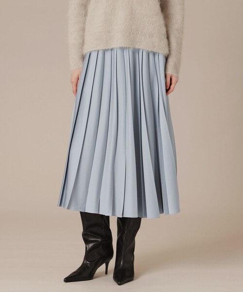 美品✨マッキントッシュ ロンドン　巻きスカート　プリーツ　スカート ロゴボタン 婦人画報掲載】クラッシュベロアプリーツスカート(スカート