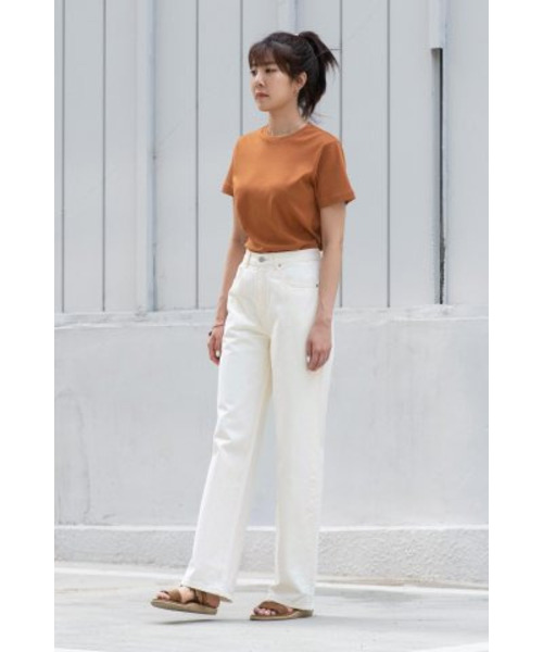 MUSINSA STANDARD WOMAN（ムシンサスタンダードウーマン）の「ウィメンズベーシッククルーネックTシャツ[ブラウン]（Tシャツ/カットソー・レディース・その他・X-SMALL）」の8枚目の写真