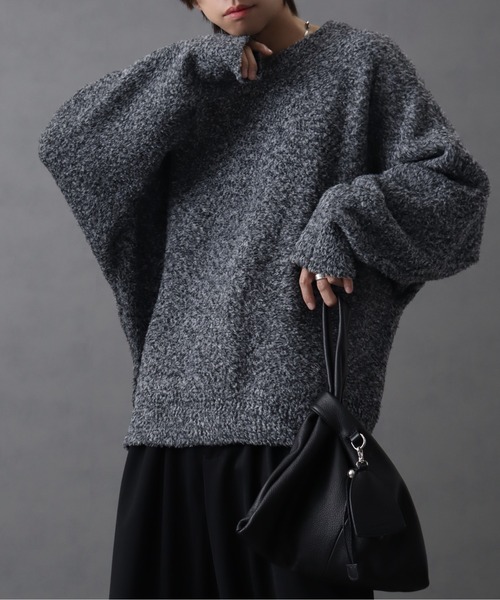 welise/ウェライズ】fluffy shaggy fur oversized dolman knit