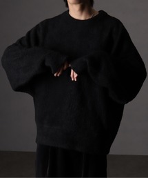 【welise/ウェライズ】fluffy shaggy fur oversized dolman knit/フラッフィーシャギーファー オーバードルマンニット