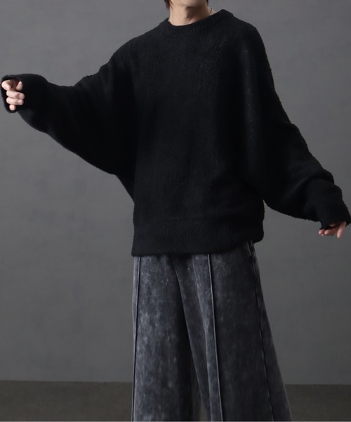 welise（ウェライズ）の「【welise/ウェライズ】fluffy shaggy fur oversized dolman knit/フラッフィーシャギーファー オーバードルマンニット（ニット/セーター・メンズ・ネイビー/ブラック/ホワイト/ブラック系その他/ブラウン系その他・S/M/L）」の17枚目の写真