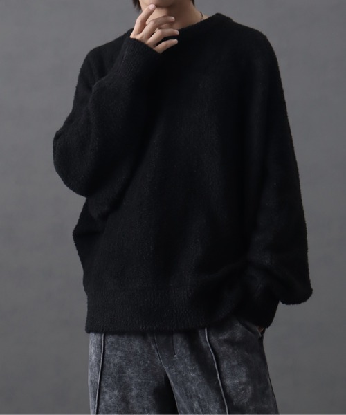 welise（ウェライズ）の「【welise/ウェライズ】fluffy shaggy fur oversized dolman knit/フラッフィーシャギーファー オーバードルマンニット（ニット/セーター・メンズ・ネイビー/ブラック/ホワイト/ブラック系その他/ブラウン系その他・S/M/L）」の18枚目の写真