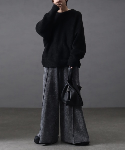 welise（ウェライズ）の「【welise/ウェライズ】fluffy shaggy fur oversized dolman knit/フラッフィーシャギーファー オーバードルマンニット（ニット/セーター・メンズ・ネイビー/ブラック/ホワイト/ブラック系その他/ブラウン系その他・S/M/L）」の20枚目の写真