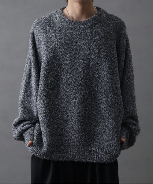 welise（ウェライズ）の「【welise/ウェライズ】fluffy shaggy fur oversized dolman knit/フラッフィーシャギーファー オーバードルマンニット（ニット/セーター・メンズ・ネイビー/ブラック/ホワイト/ブラック系その他/ブラウン系その他・S/M/L）」の22枚目の写真