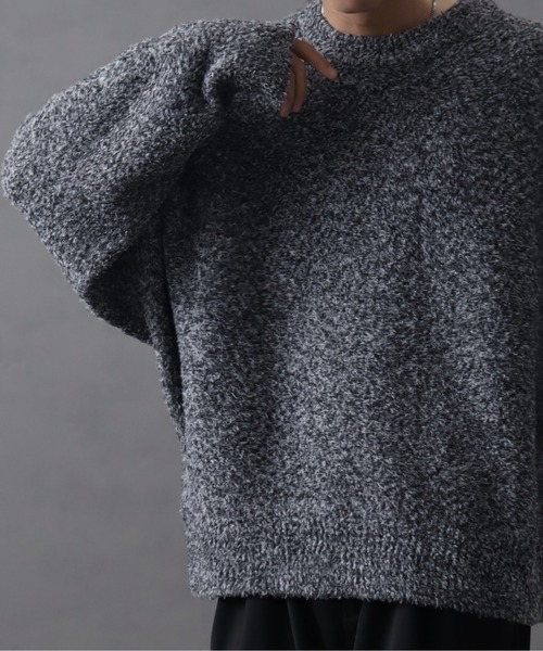 welise（ウェライズ）の「【welise/ウェライズ】fluffy shaggy fur oversized dolman knit/フラッフィーシャギーファー オーバードルマンニット（ニット/セーター・メンズ・ネイビー/ブラック/ホワイト/ブラック系その他/ブラウン系その他・S/M/L）」の21枚目の写真