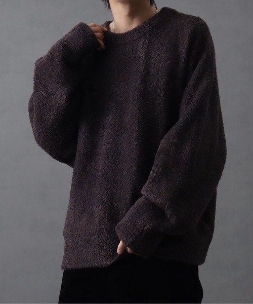 【SALE】 archivio ブラック セーター welise/ウェライズ】fluffy shaggy fur oversized dolman knit