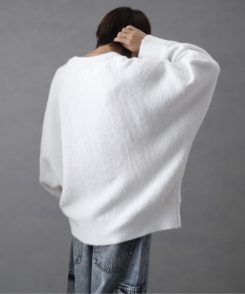 welise（ウェライズ）の「【welise/ウェライズ】fluffy shaggy fur oversized dolman knit/フラッフィーシャギーファー オーバードルマンニット（ニット/セーター・メンズ・ネイビー/ブラック/ホワイト/ブラック系その他/ブラウン系その他・S/M/L）」の15枚目の写真