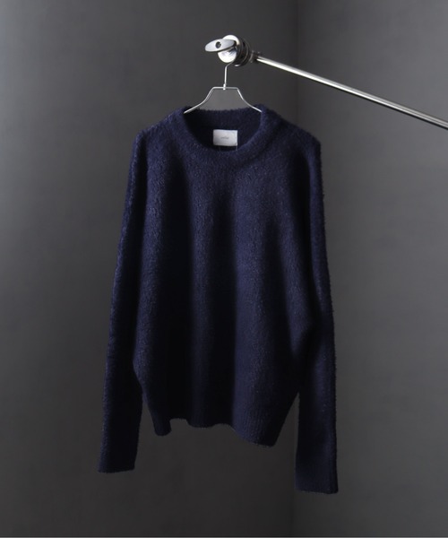 welise（ウェライズ）の「【welise/ウェライズ】fluffy shaggy fur oversized dolman knit/フラッフィーシャギーファー オーバードルマンニット（ニット/セーター・メンズ・ネイビー/ブラック/ホワイト/ブラック系その他/ブラウン系その他・S/M/L）」の10枚目の写真