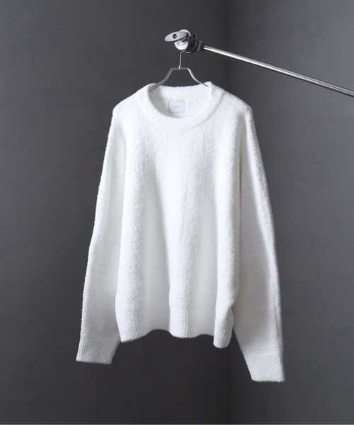 welise（ウェライズ）の「【welise/ウェライズ】fluffy shaggy fur oversized dolman knit/フラッフィーシャギーファー オーバードルマンニット（ニット/セーター・メンズ・ネイビー/ブラック/ホワイト/ブラック系その他/ブラウン系その他・S/M/L）」の6枚目の写真