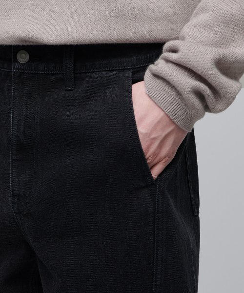 MUSINSA STANDARD（ムシンサスタンダード）の「ツイストセミバルーンデニムパンツ[ウォッシュドブラック]（デニムパンツ・メンズ・その他・38/42/36/34/32/29/30/31/33/26/27/28）」の10枚目の写真