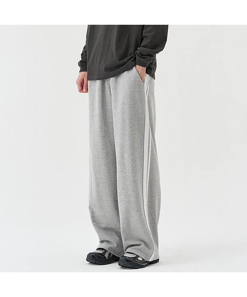 XERO（ゼロ）の「ダブルテープオーバースウェットパンツ（スウェットパンツ・メンズ・グレー/カーキ/ブラック/ネイビー・MEDIUM/LARGE）」の2枚目の写真
