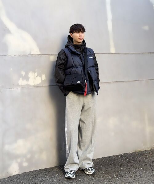 XERO（ゼロ）の「ダブルテープオーバースウェットパンツ（スウェットパンツ・メンズ・グレー/カーキ/ブラック/ネイビー・MEDIUM/LARGE）」の5枚目の写真