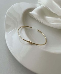 yu-ka（ユーカ）の「YU-KA:ノットデザインオープンバングル knot design open bangle（バングル/リストバンド）」