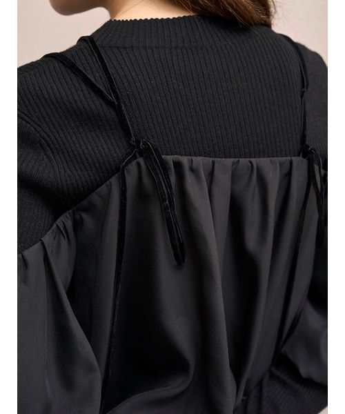 セール】オフショルレイヤードニットプルオーバー（ニット/セーター