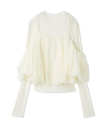 SNIDEL | オフショルレイヤードニットプルオーバー(ニット/セーター)