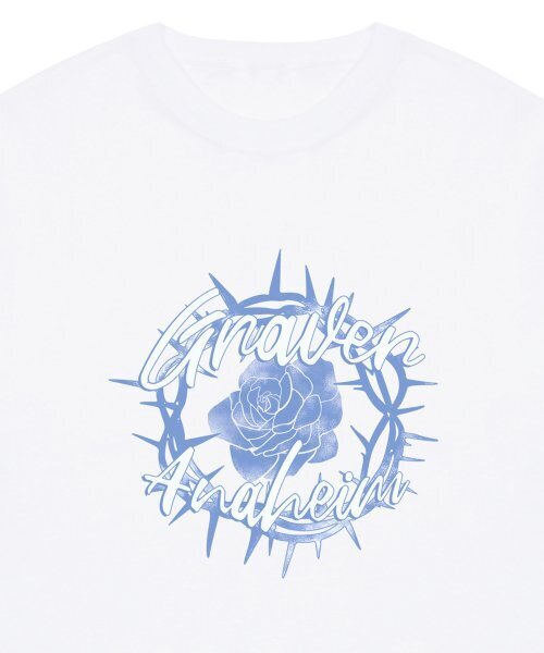 GRAVER（グレーバー）の「[ユニセックス]ロマンティックローズ半袖Tシャツ_ホワイト（Tシャツ/カットソー・レディース・ホワイト・LARGE/MEDIUM/SMALL/X-LARGE）」の3枚目の写真