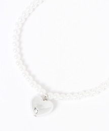 tiny tiny（ティニーティニー）の「ハートパール風ネックレス[tiny tiny(ティニーティニー)]（ネックレス）」