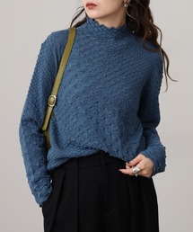 BRODIAEA ウール100%ホールガーメントシワ加工Bボトルネックニット