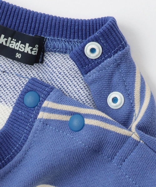 kladskap(クレードスコープ)の「恐竜ボーダートレーナー(スウェット・キッズ・グリーン/ブルー・90cm/100cm/110cm/120cm/130cm)」の5枚目の写真