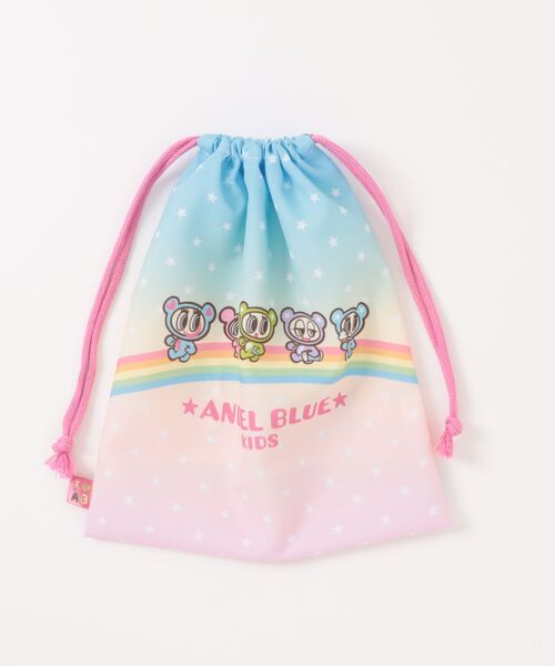 ANGEL BLUE(エンジェルブルー)の「エンジェルブルー 巾着M(ポーチ・キッズ・サックスブルー・ONE SIZE)」の2枚目の写真