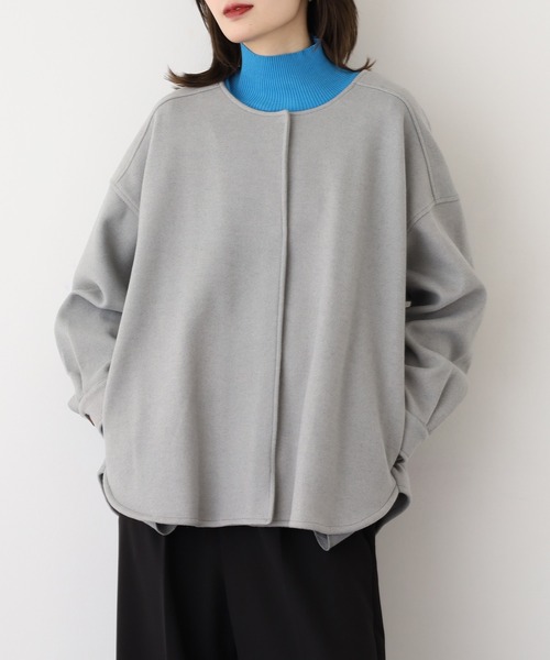 A.N.L(エーエヌエル レーベル)の「A.N.L フェイクウールブルゾン(ブルゾン・レディース・グレー/キャメル・38)」の2枚目の写真