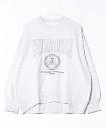 fort point（フォーポイント）の「【C-FORT POINT/フォートポイント】カレッジロゴ ステッチ刺繍トレーナー（スウェット・レディース）」