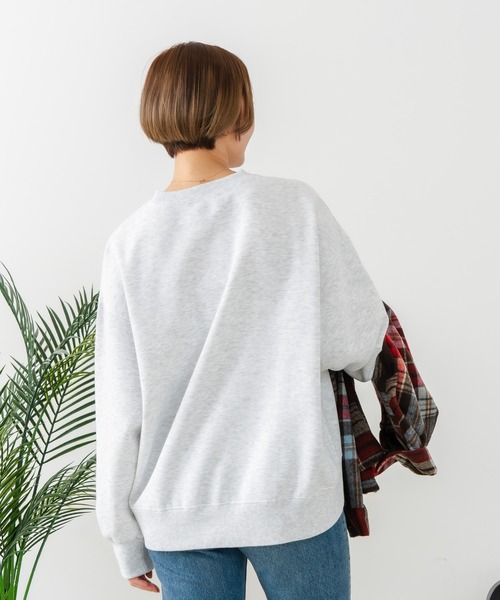 fort point(フォーポイント)の「【C-FORT POINT/フォートポイント】カレッジロゴ ステッチ刺繍トレーナー(スウェット・レディース・杢グレー/チャコールグレー/ライトグレー・FREE)」の14枚目の写真