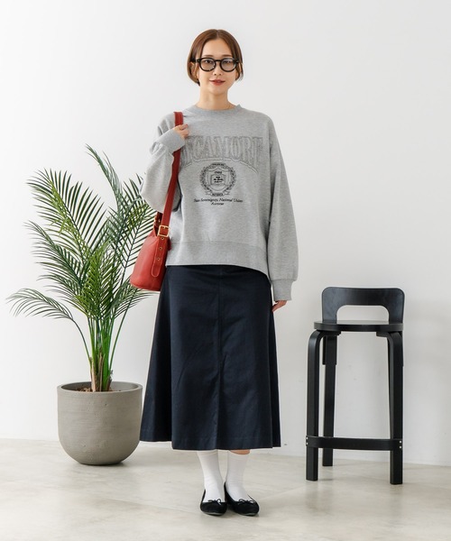 fort point(フォーポイント)の「【C-FORT POINT/フォートポイント】カレッジロゴ ステッチ刺繍トレーナー(スウェット・レディース・杢グレー/チャコールグレー/ライトグレー・FREE)」の19枚目の写真