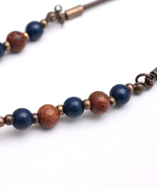 チチカカ(チチカカ)の「糸巻ウッドネックレス(ネックレス・レディース・マスタード/ターコイズブルー/ブルー・FREE)」の9枚目の写真