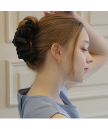 DIEUAMOUR（ディユーアモール）の「Satin Double Ribbon Hair Clip Clip（ヘアピン）」