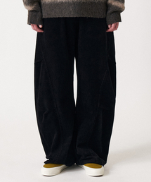 Corduroy parachute pants_Black