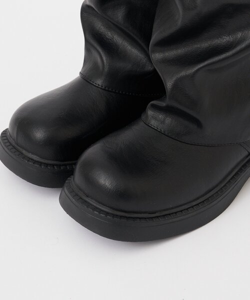 CIAOPANIC（チャオパニック）の「サイドベルトカバーロングブーツ（ブーツ・レディース・ブラック/ブラウン・35/37/39）」の12枚目の写真