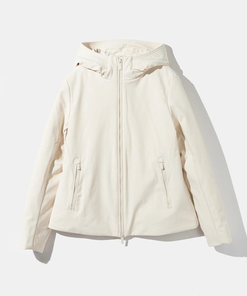 WOOLRICH（ウールリッチ）の「WOOLRICH Firth Parka in Tech Softshell  ウールリッチ ファース パーカ テック ソフトシェル ダウンジャケット（ダウンジャケット/コート・レディース・ネイビー/ブラック/クリーム・X-SMALL/SMALL/MEDIUM/LARGE）」の3枚目の写真